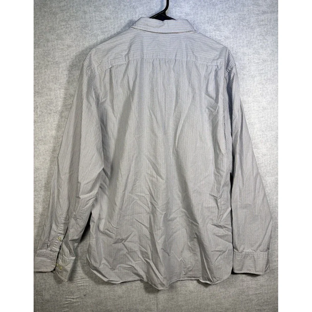 J. Crew Tailored Fit Button Down Shirt 100% Cotton Preppy Striped Mens Size XL